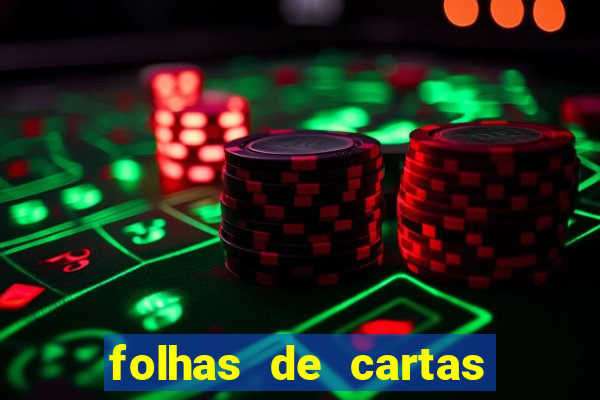 folhas de cartas para imprimir